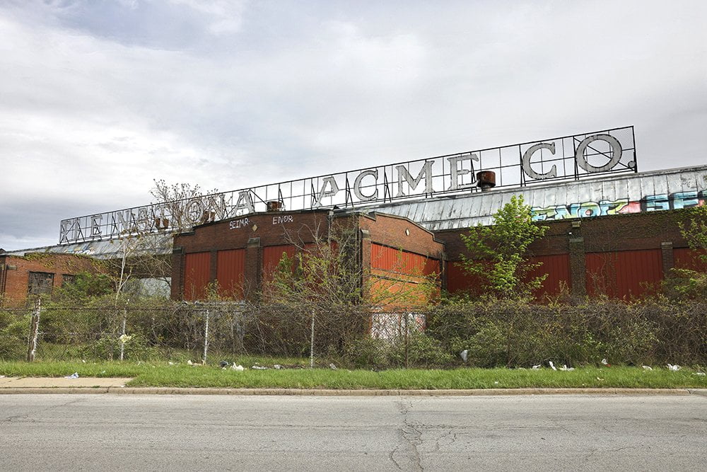 front of old National Acme factory